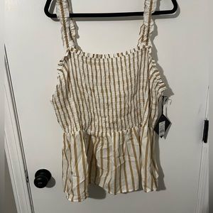 Ava & Viv Smocked Peplum Tank Top, size 2X